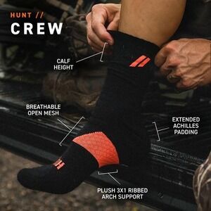 Hollow Hunt Alpaca Socks Over The Calf Height Black Orange Large New With Tags